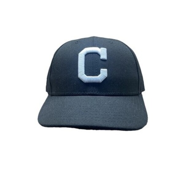 New Black Cleveland Indians Guardian New Era 5950 Baseball Cap Hat 6 7/8 C MLB - Picture 1 of 5